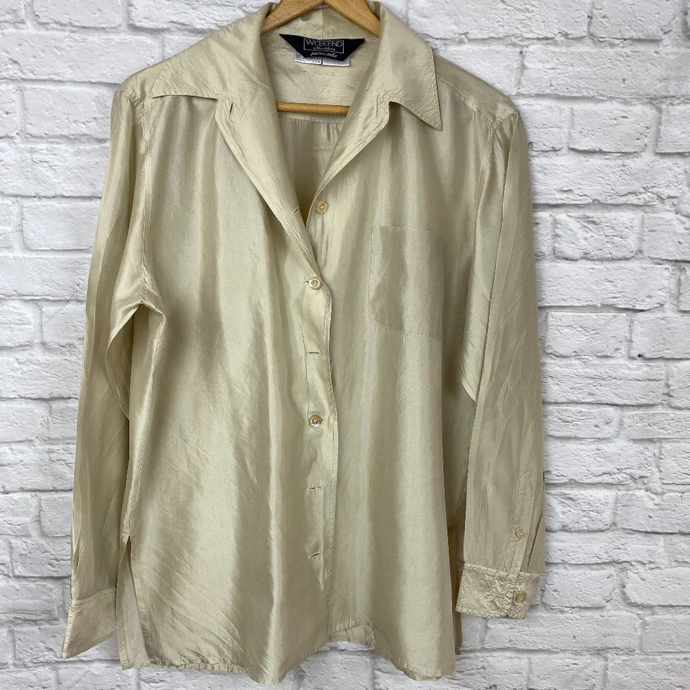 Max Mara Weekend Gold Silk Shirt
